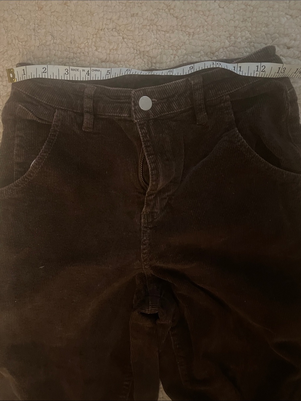 SHEIN Corduroy Pants Duo in Rust and Dark Brown SzM - Picture 2 of 6